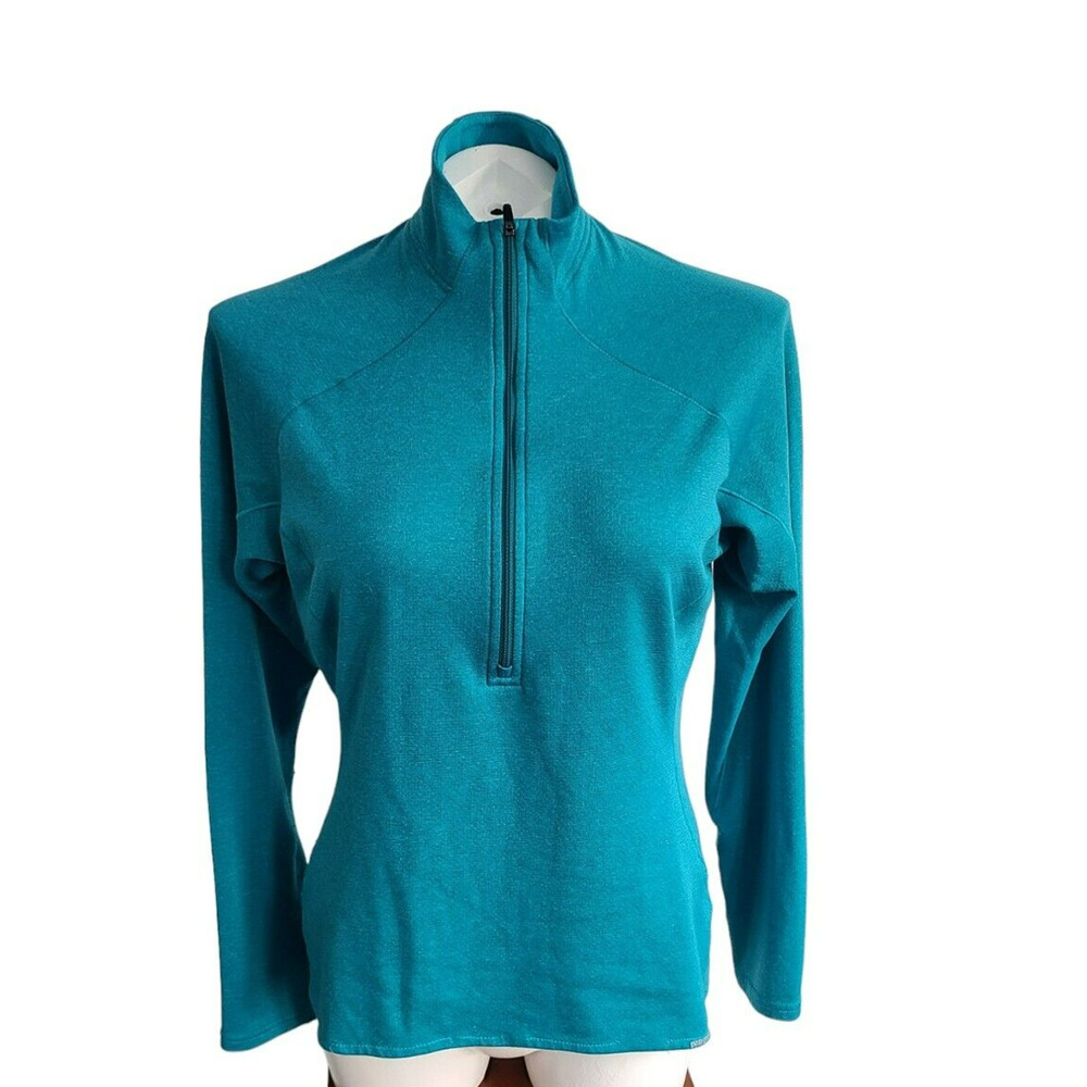 Patagonia Capilene 3 Midweight 1/4 Zip Base Layer Teal Blue Polartec 44451 M
